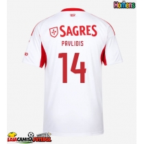 Camisa de Futebol Benfica Vangelis Pavlidis #14 Equipamento Alternativo 2025-26 Manga Curta